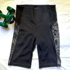 High Waist Bike Shorts with Python Print Side & back Panels *NWOT*